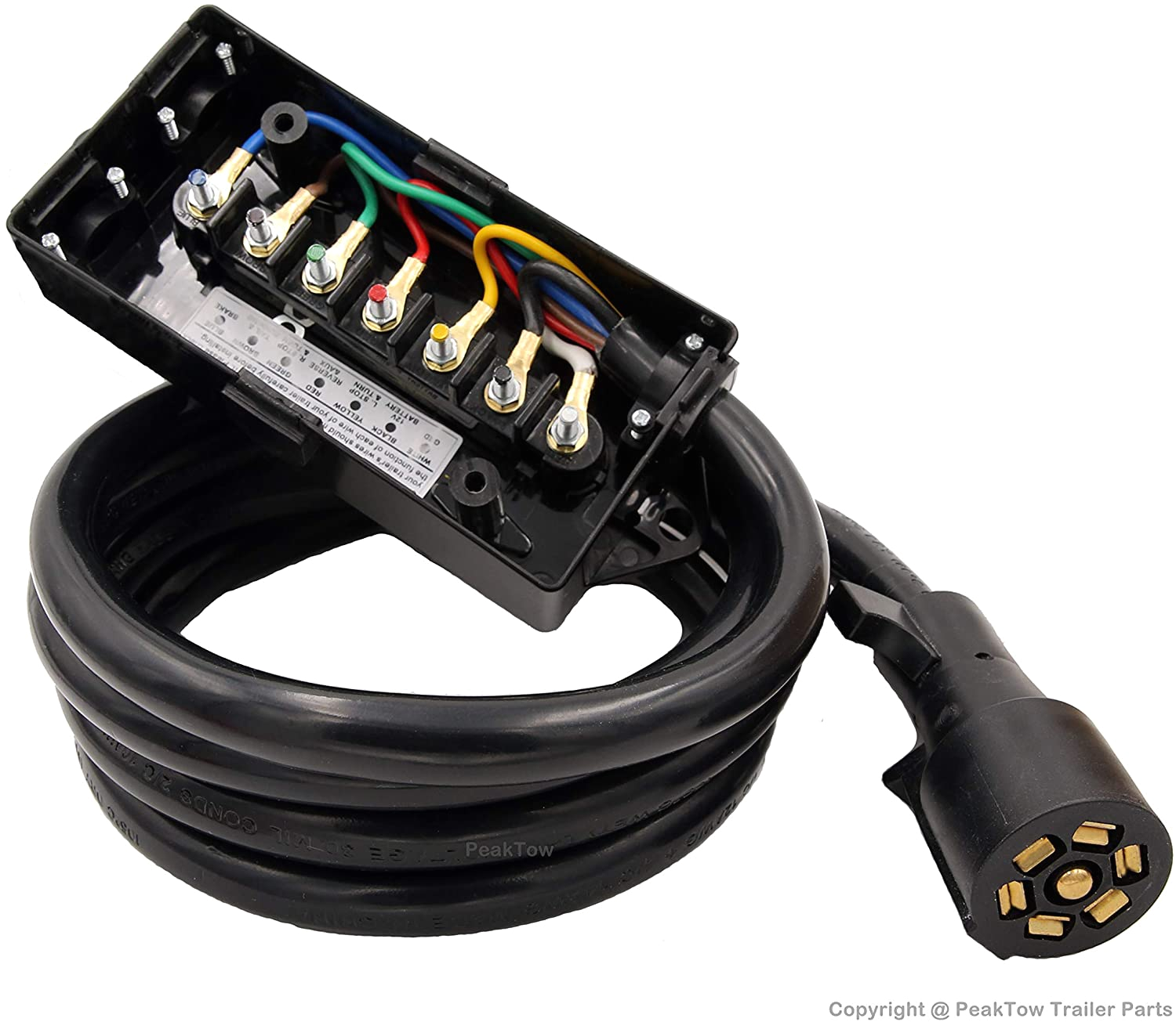 7 Pin Trailer Wiring Diagram with Breakaway Peaktow Ptt0043 Heavy Duty Weatherproof Corrosion Resistant 7 Way 8ft Trailer Wiring Plug Cord with 7 Gang Wiring Junction Box 7 Pin Trailer Wiring Diagram with Breakaway Peaktow Ptt0043 Heavy Duty Weatherproof Corrosion Resistant 7 Way 8ft Trailer Wiring Plug Cord with 7 Gang Wiring Junction Box