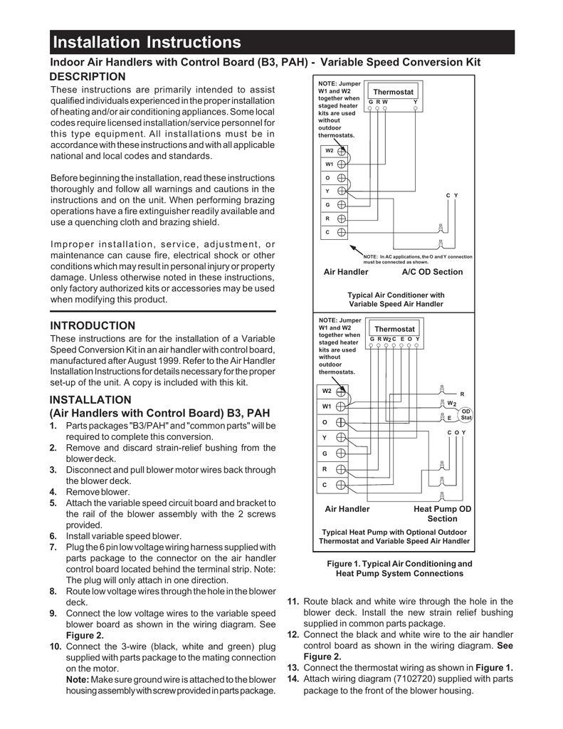 Ac Control Board Wiring Diagram Indoor Air Handler Variable Speed Conversion Kit Manualzz Ac Control Board Wiring Diagram Indoor Air Handler Variable Speed Conversion Kit Manualzz