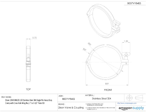 AiPhone Lem 1 Wiring Diagram 1 to 1 1 2 Tube Od Dixon 13mhhm100 150 Stainless Steel 304