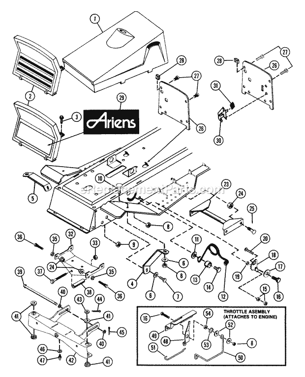 Ariens Riding Mower Wiring Diagram Ariens Rm830e 8hp Lawn Tractor 30 Deck 927025