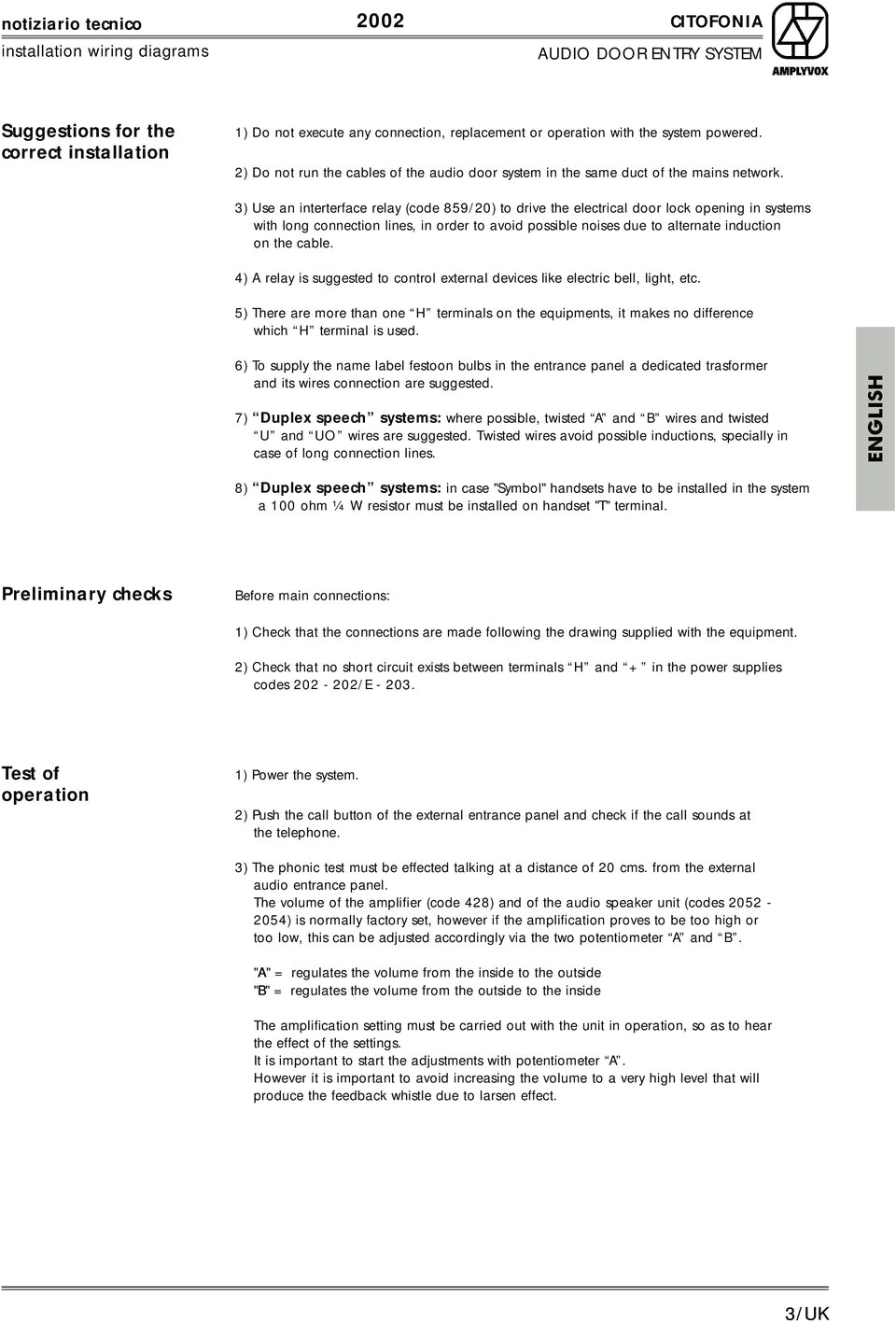 Atkinson Dynamics Ad 27 Wiring Diagram Notiziario Tecnico Installation Wiring Diagrams Citofonia Atkinson Dynamics Ad 27 Wiring Diagram Notiziario Tecnico Installation Wiring Diagrams Citofonia