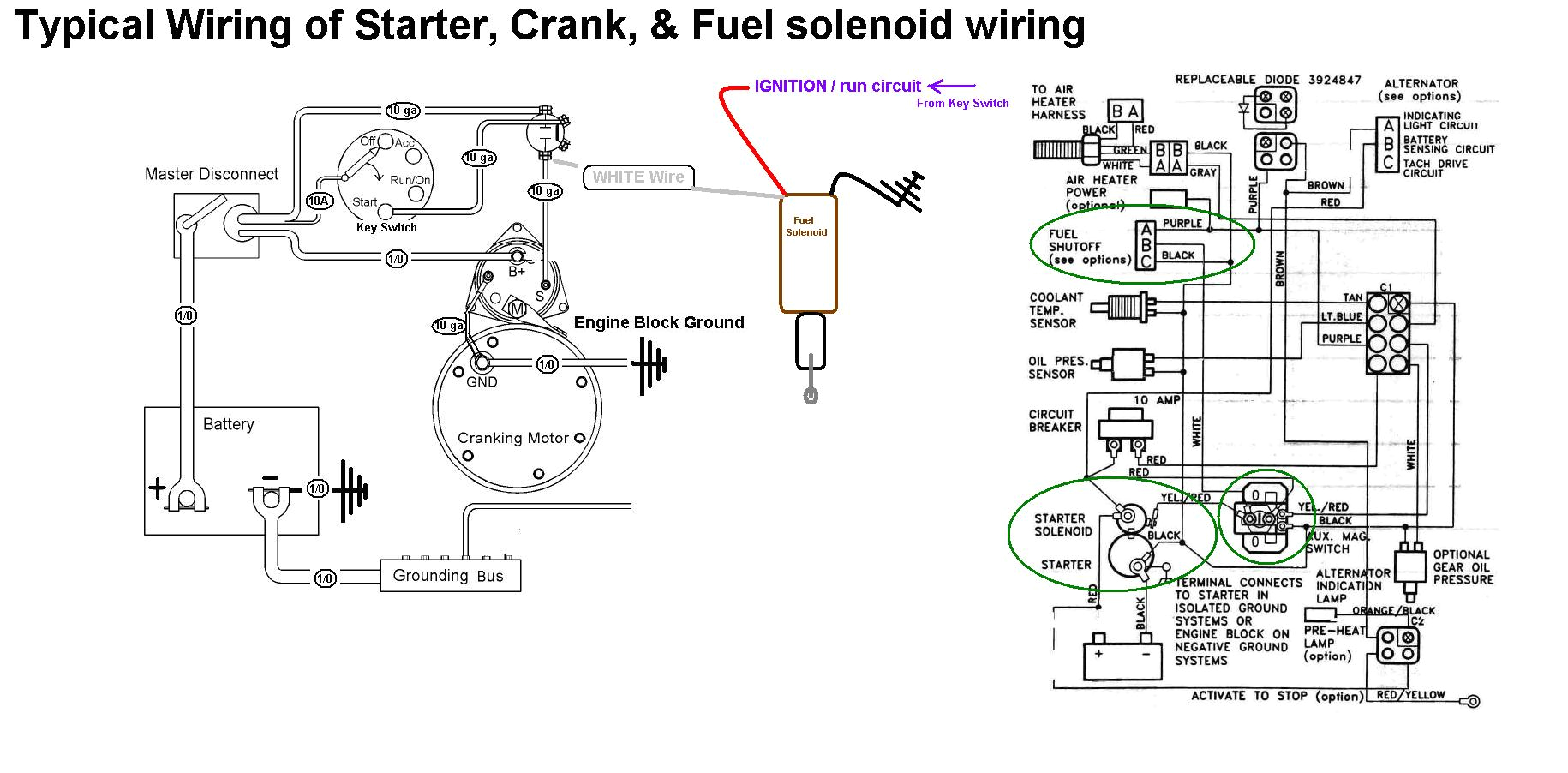 Boat Starter Motor Wiring Diagram Starter Crank Fuel Shutoff solenoid Wiring Seaboard Marine Boat Starter Motor Wiring Diagram Starter Crank Fuel Shutoff solenoid Wiring Seaboard Marine
