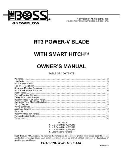 Boss Snow Plow Wiring Diagram Truck Side Rt3 Power V Blade W Smarthitch Owner S Manual Boss Products Boss Snow Plow Wiring Diagram Truck Side Rt3 Power V Blade W Smarthitch Owner S Manual Boss Products