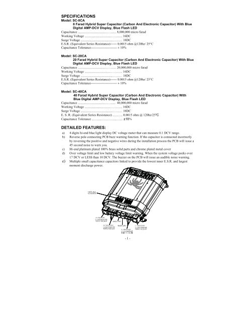 Car Audio Capacitor Wiring Diagram Sc 8ca 8 Farad Hybrid Super Capacitor soundstream Car Audio Capacitor Wiring Diagram Sc 8ca 8 Farad Hybrid Super Capacitor soundstream