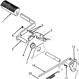 Cub Cadet 1720 Wiring Diagram Cub Cadet 1720 S N 126 001 147 087 138 271 100 Brake Pedal