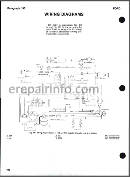 Cub Cadet 1720 Wiring Diagram ford 1100 1110 1200 1210 1300 1310 1500 1510 1700 1710 1900 1910 2110 Shop Manual Tractors