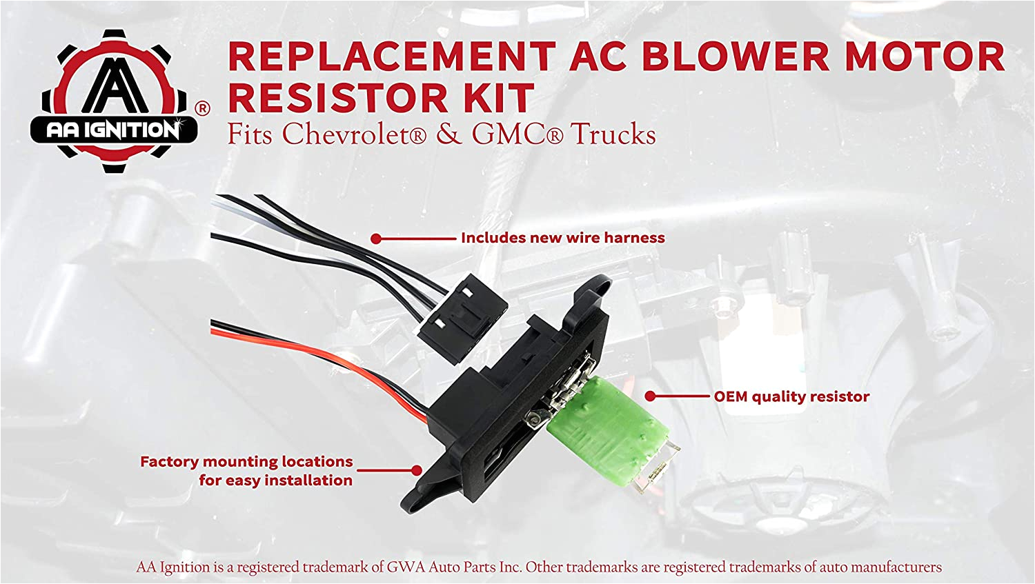 Dorman 973 405 Wiring Diagram Ac Blower Motor Resistor Kit with Harness Replaces 89019088 973 405 15 81086 22807123 Fits Chevy Silverado Tahoe Suburban Avalanche Gmc