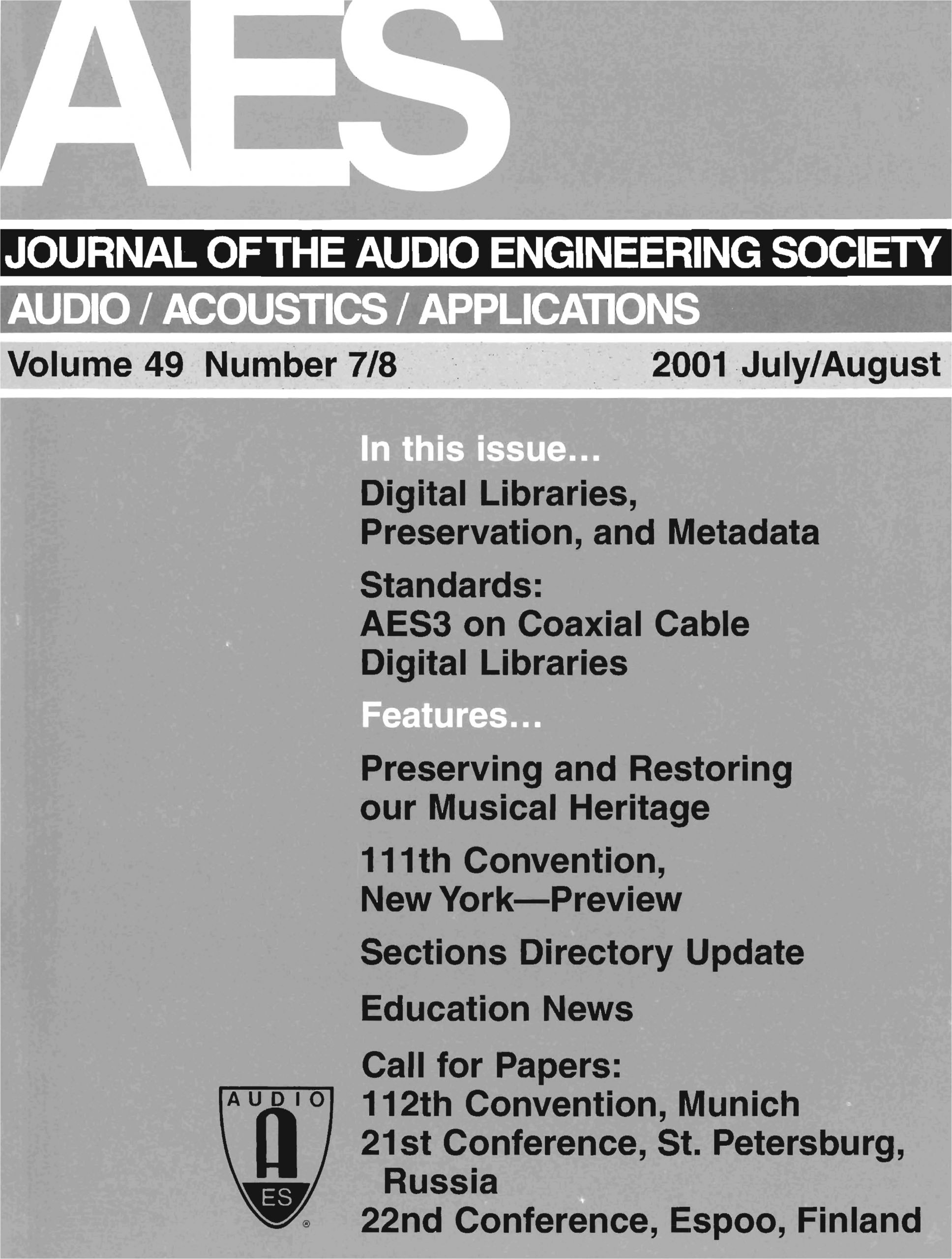 Edwards 270 Spo Wiring Diagram Aes E Library A Complete Journal Volume 49 issue 7 8