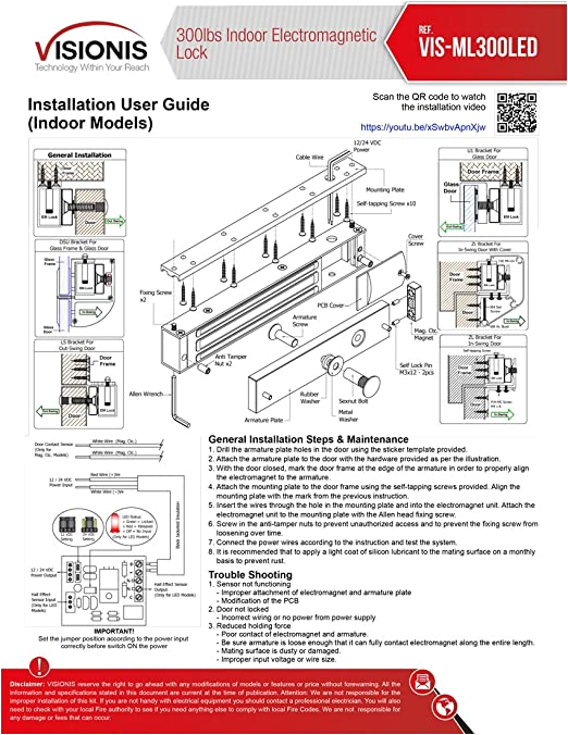 Electromagnetic Door Lock Wiring Diagram Visionis Fpc 5191 300 Lbs Indoor Electromagnetic Lock with 300 Lbs L and Z Bracket for Inswinging Door Electromagnetic Door Lock Wiring Diagram Visionis Fpc 5191 300 Lbs Indoor Electromagnetic Lock with 300 Lbs L and Z Bracket for Inswinging Door