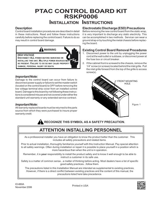 Field Control Power Vent Wiring Diagram Ptac Control Board Kit Rskp0006 Installation Instructions Field Control Power Vent Wiring Diagram Ptac Control Board Kit Rskp0006 Installation Instructions