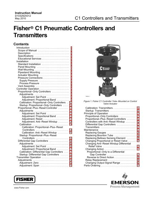 Fisher Minute Mount 2 Controller Wiring Diagram Fisher C1 Pneumatic Controllers and Transmitters