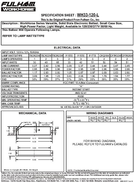 Fulham Wh2 120 L Wiring Diagram Fulham Lighting Fulham Workhorse Adaptable Ballast Wh33 120 C Fulham Wh2 120 L Wiring Diagram Fulham Lighting Fulham Workhorse Adaptable Ballast Wh33 120 C