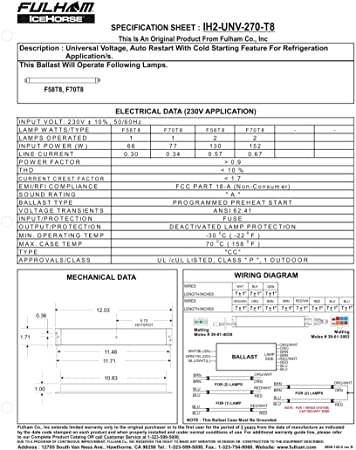 Fulham Workhorse 5 Wiring Diagram Fulham Lighting Fulham Icehorse Cold Temperature Ballast Ih2 Unv 270 T8 Fulham Workhorse 5 Wiring Diagram Fulham Lighting Fulham Icehorse Cold Temperature Ballast Ih2 Unv 270 T8