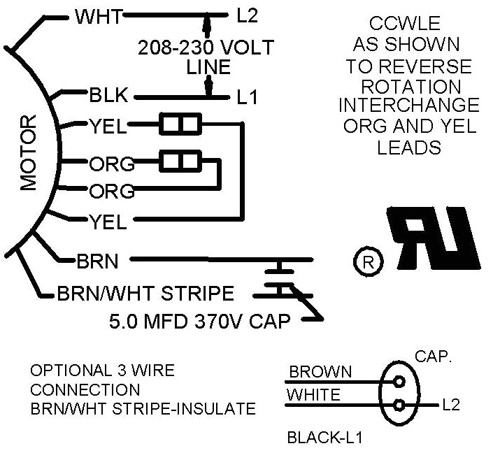 Ge Blower Motor Wiring Diagram 3 Wire and 4 Wire Condensing Fan Motor Connection Hvac School