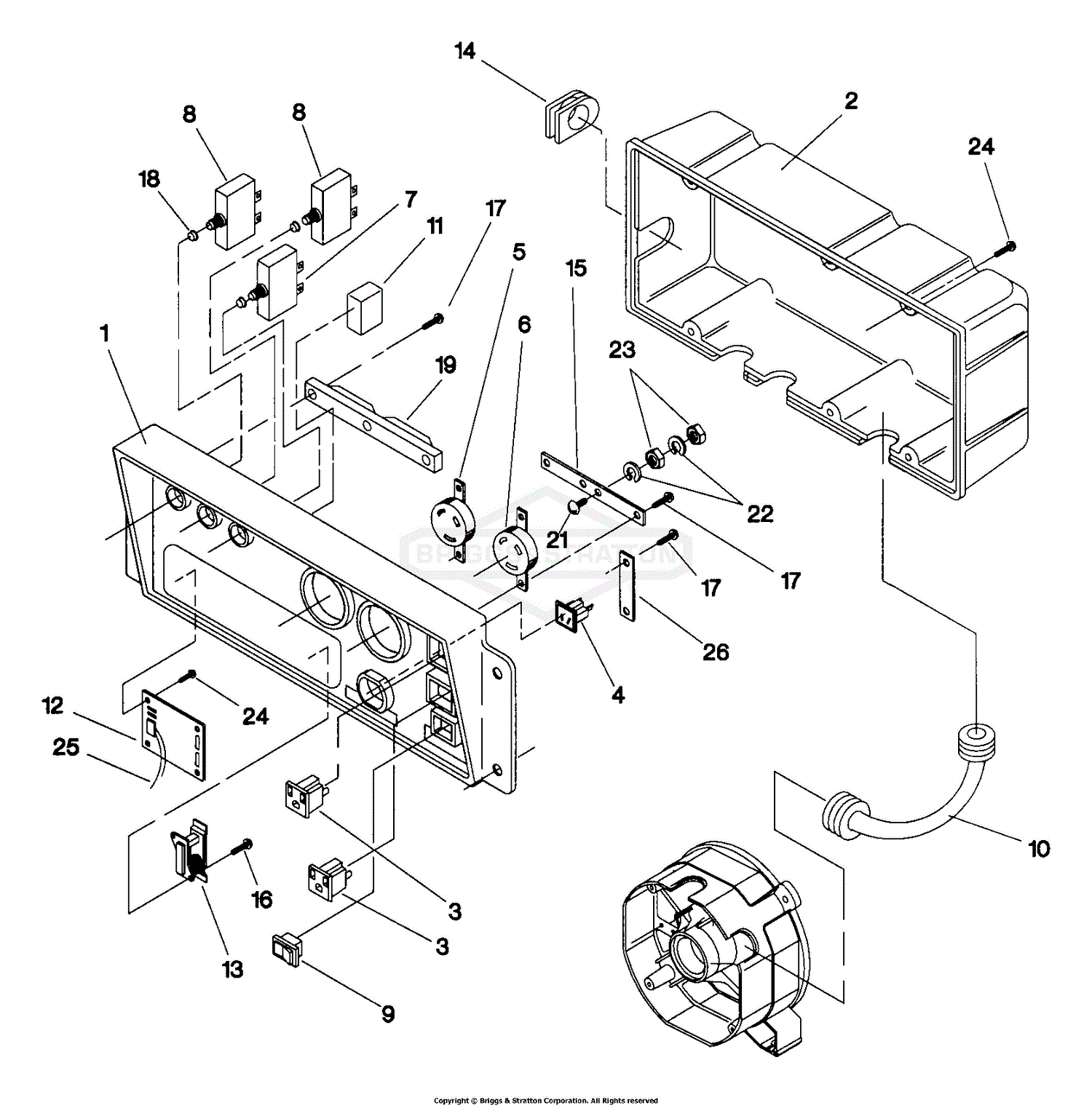 Generac Portable Generator Wiring Diagram Briggs and Stratton Power Products 1313 1 3 500 Watt Parts