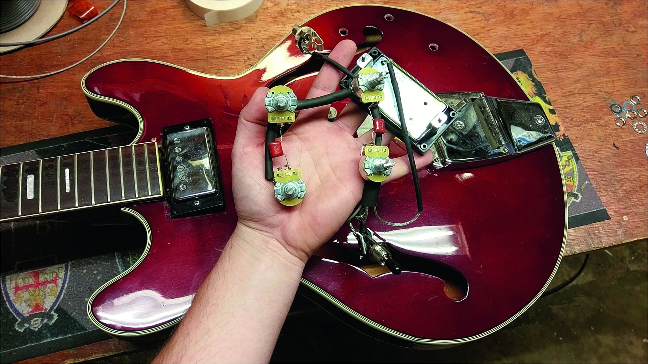 Gibson Electric Guitar Wiring Diagram How to Rewire A Hollowbody Guitar Musicradar Gibson Electric Guitar Wiring Diagram How to Rewire A Hollowbody Guitar Musicradar