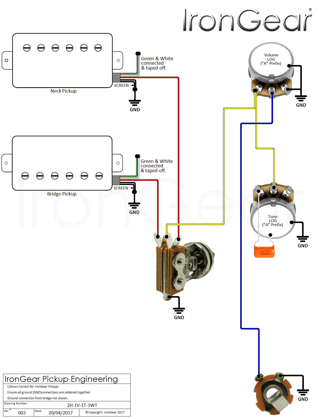 Guitar Wiring Diagrams 1 Pickup 1 Volume 1 tone New Katolight Generator Wiring Diagram Diagram