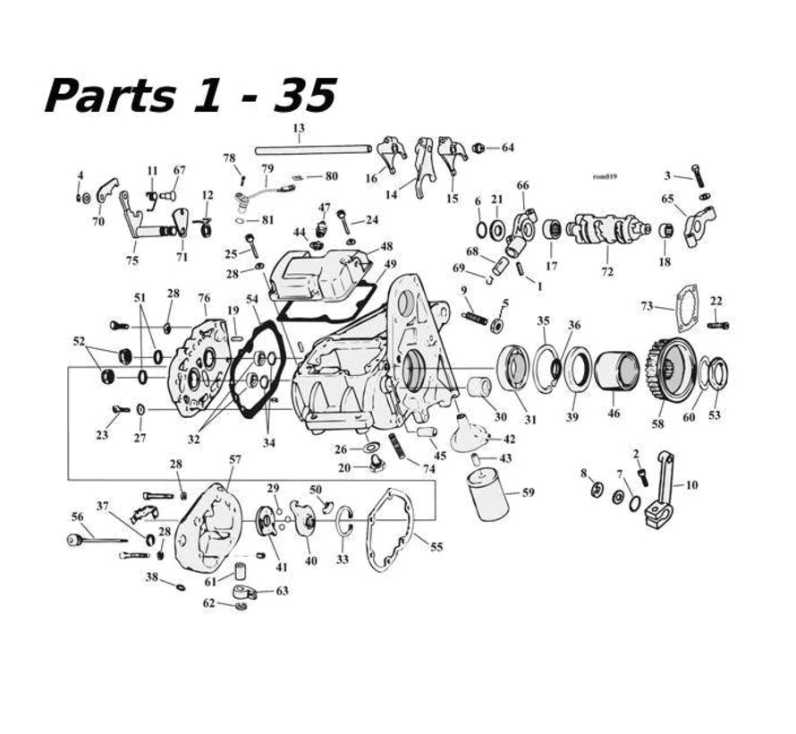 Harley Davidson Handlebar Switch Wiring Diagram sonnax Harley Davidson 5 Gang Getriebe Teile 80 06 Shovelhead Evo Twincam Bigtwin Nr 1 35