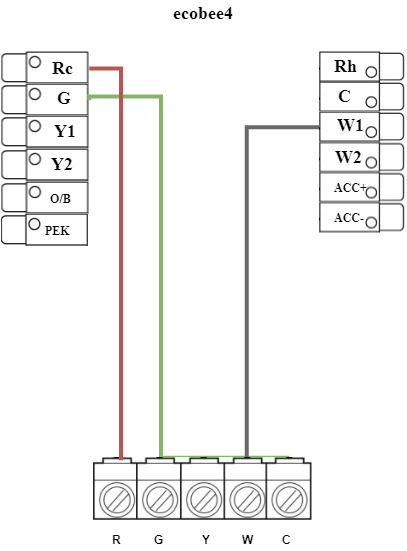 Heat Only thermostat Wiring Diagram 3 Wire Heat Only thermostat R G W Ecobee Support