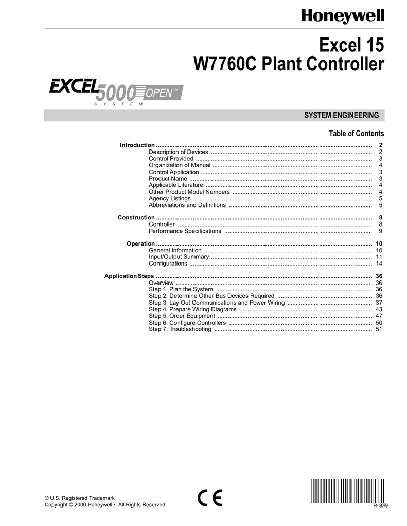 Honeywell Truesteam Humidifier Wiring Diagram Excel 15 W7760c Plant Controller System Engineering Guide Honeywell Truesteam Humidifier Wiring Diagram Excel 15 W7760c Plant Controller System Engineering Guide