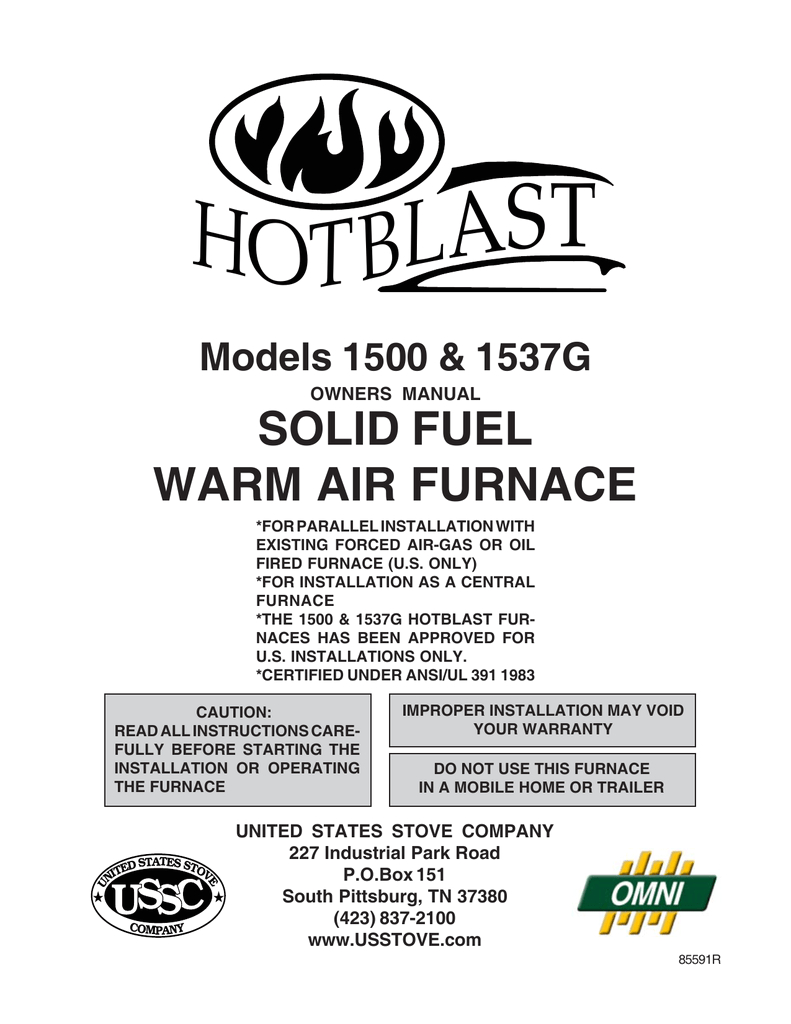 Hot Blast Wood Furnace Wiring Diagram Us Stove Company Hotblast 1400 Operating Instructions Manualzz Hot Blast Wood Furnace Wiring Diagram Us Stove Company Hotblast 1400 Operating Instructions Manualzz