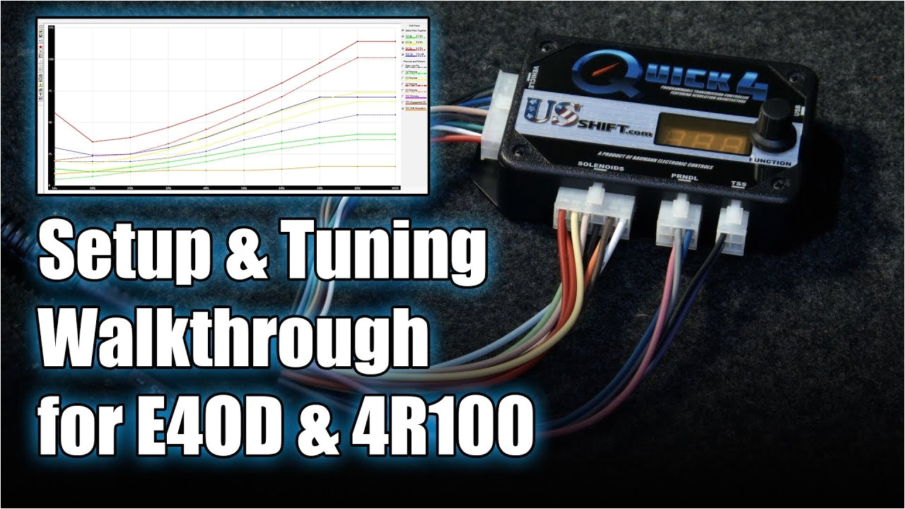 Hurst Electric solenoid Shifter Wiring Diagram Setup Tuning Walkthrough for ford E4od 4r100 Transmissions Quick 4 Quick 2