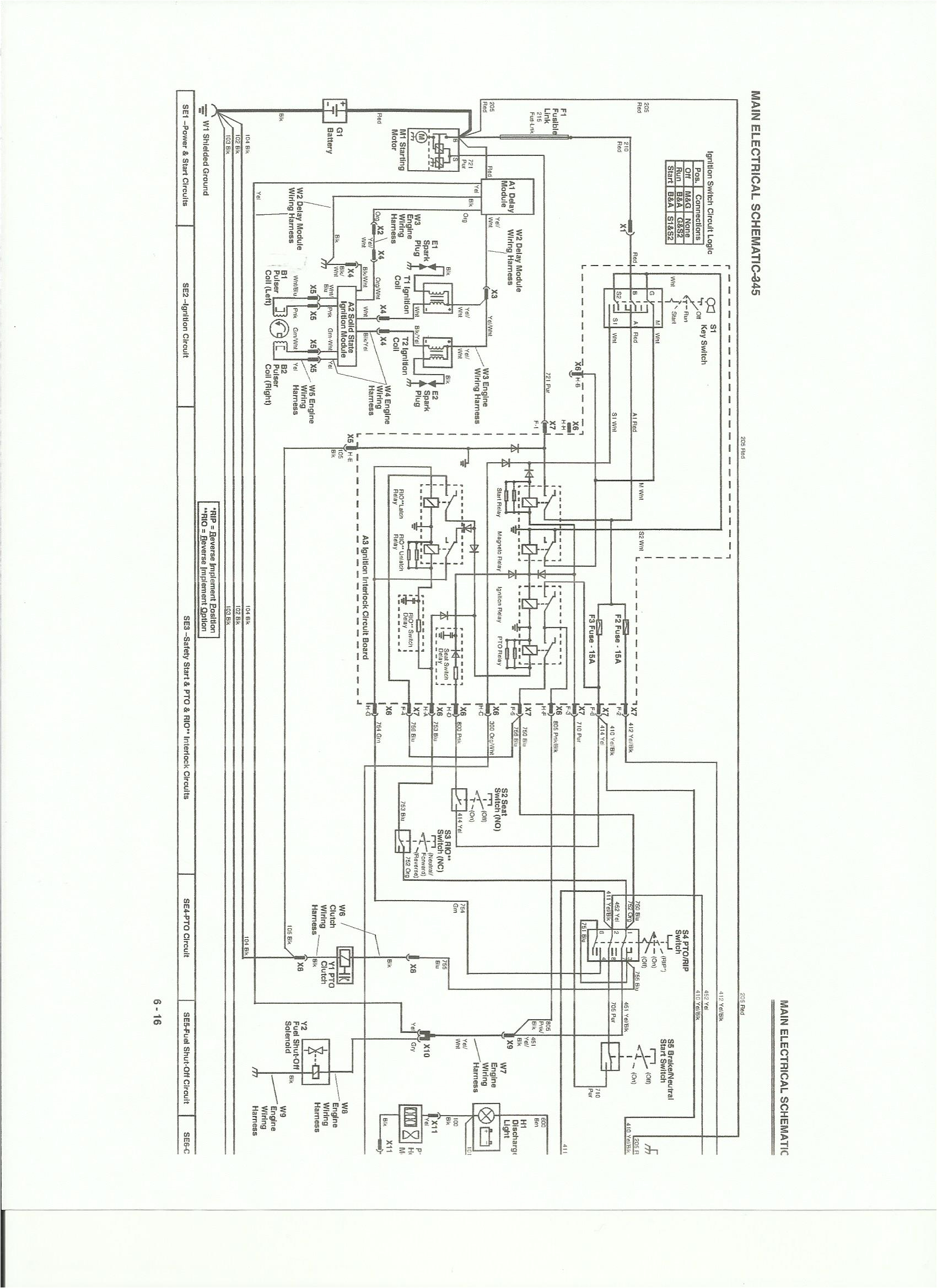 John Deere 345 Wiring Diagram John Deere Z425 Wiring Diagram Free Rain Www Vmbso De