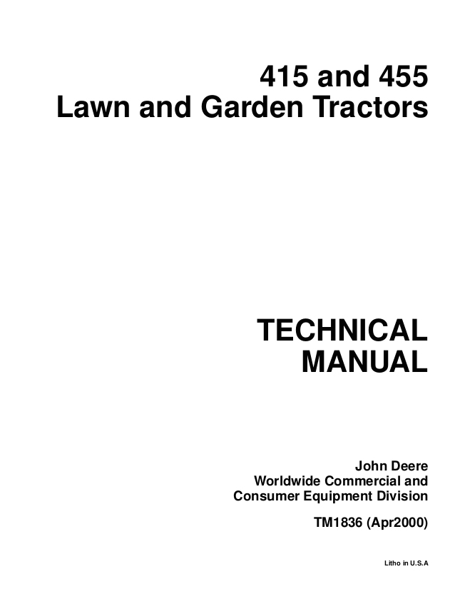 John Deere 455 Diesel Wiring Diagram John Deere 415 Lawn Garden Tractor Service Repair Manual John Deere 455 Diesel Wiring Diagram John Deere 415 Lawn Garden Tractor Service Repair Manual