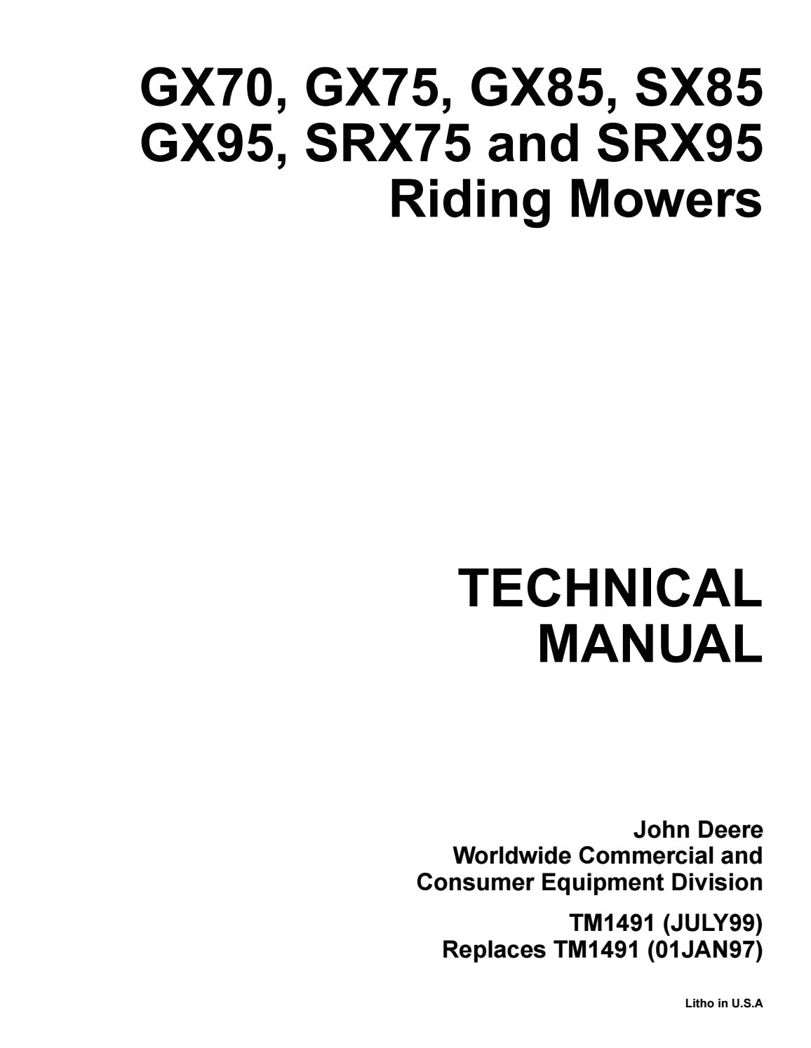 John Deere 790 Wiring Diagram John Deere Gx95 Riding Mower Service Repair Manual by John Deere 790 Wiring Diagram John Deere Gx95 Riding Mower Service Repair Manual by