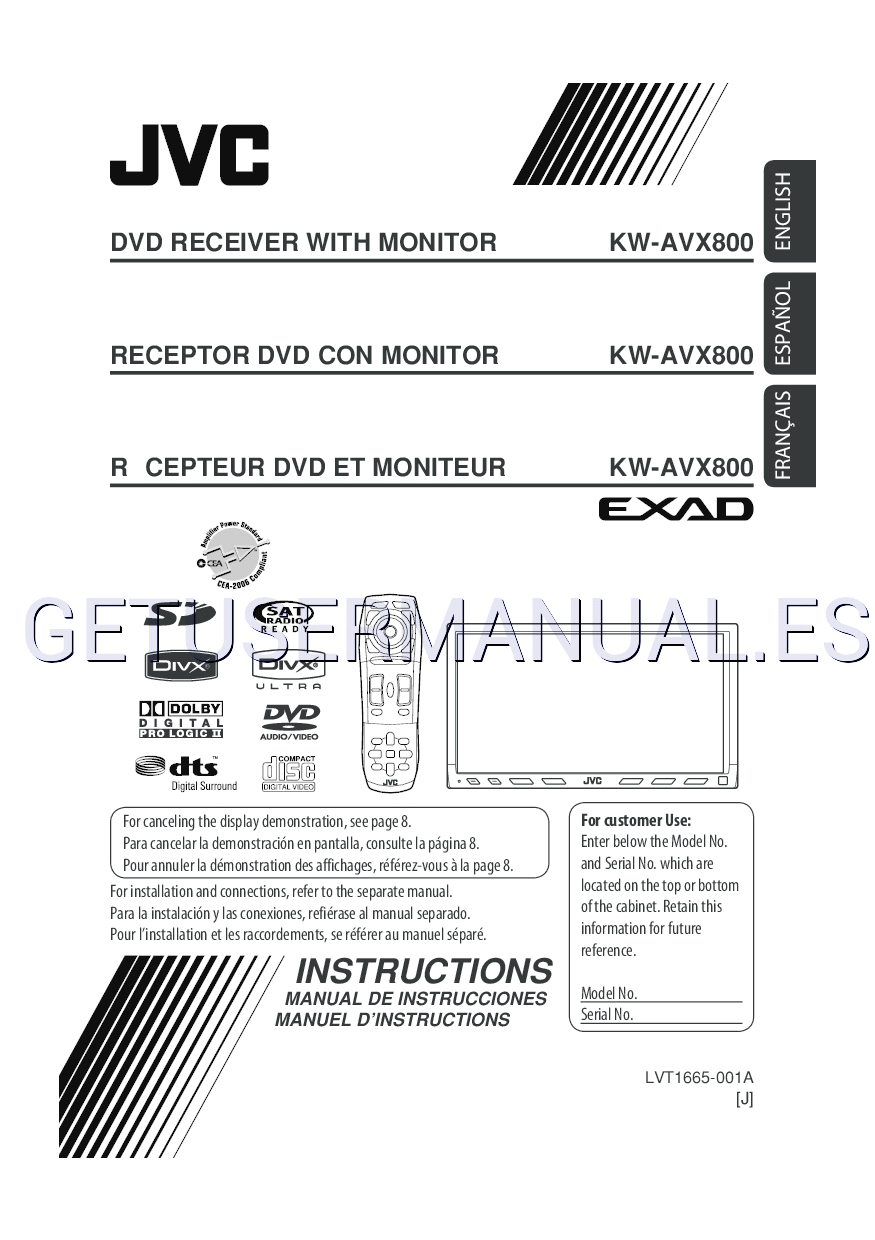 Jvc Kw Avx800 Wiring Diagram Jvc Receivers Kw Avx800 Instruction Manual Download Free