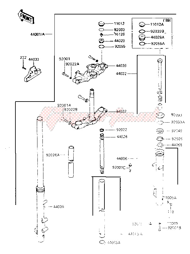 Kawasaki 454 Ltd Wiring Diagram Oem Parts Kawasaki Motorcycle En 450 A 454 Ltd A1 A5