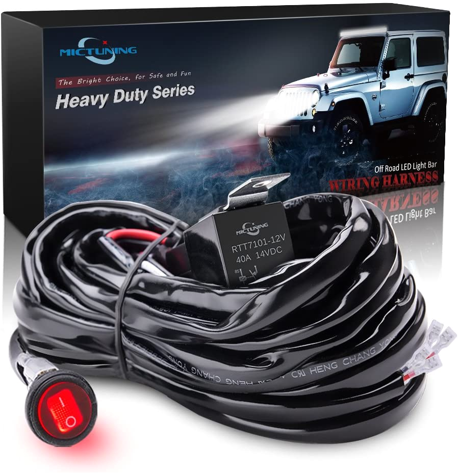 Led Equipped Light Bar Wiring Diagram Mictuning Hd 300w Led Light Bar Wiring Harness Fuse 40amp Relay On Off Waterproof Switch 2lead 12feet 14awg Led Equipped Light Bar Wiring Diagram Mictuning Hd 300w Led Light Bar Wiring Harness Fuse 40amp Relay On Off Waterproof Switch 2lead 12feet 14awg
