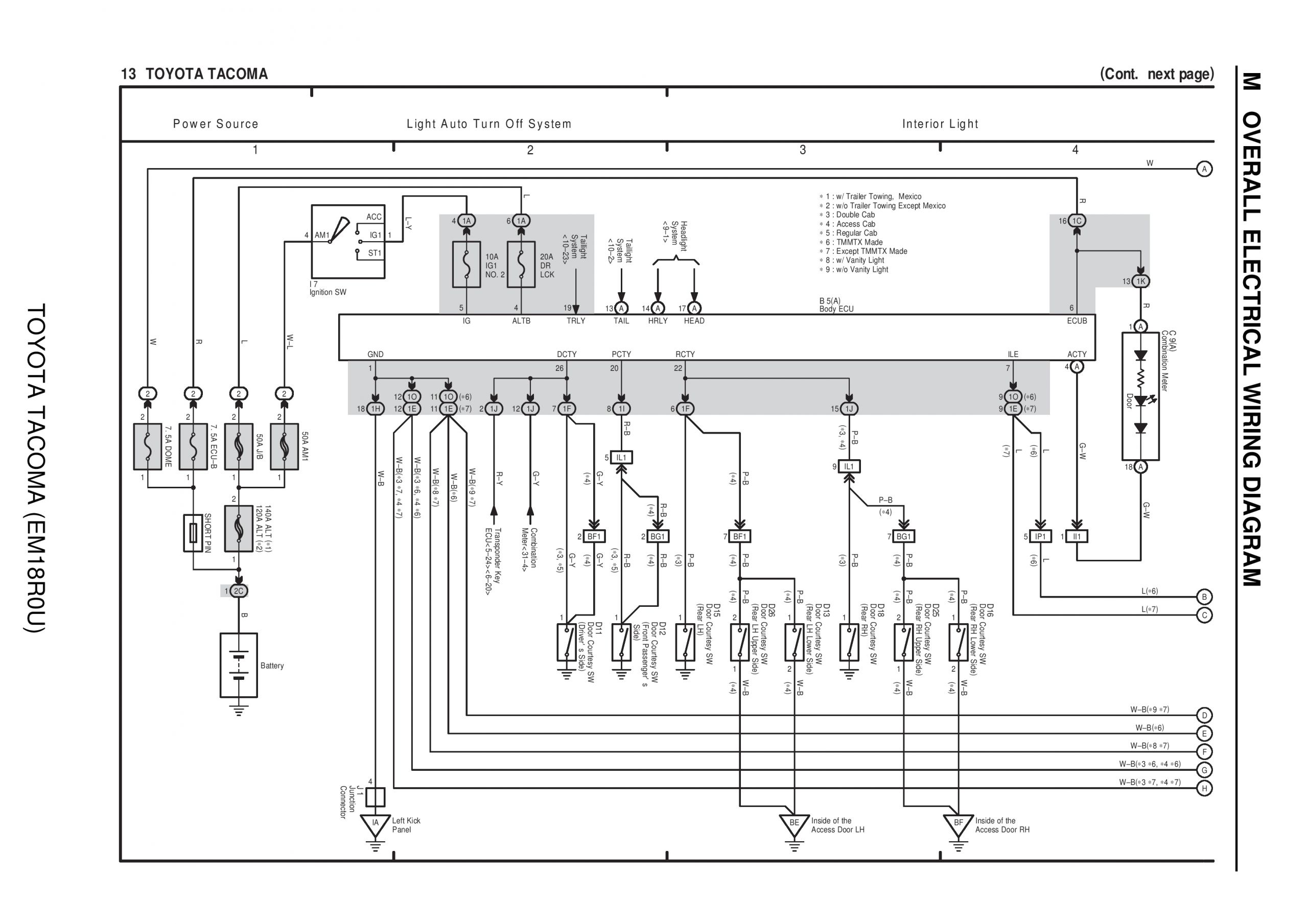 Leer Truck Cap Wiring Diagram Bed Light Wiring Help Page 2 Tacoma World
