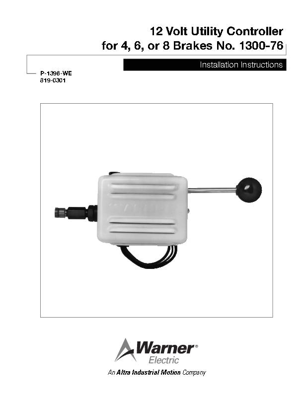 Mark 12 Brake Controller Wiring Diagram 12 Volt Utility Controller for 4 6 or 8 Brakes No 1300 76