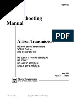 Md3060 Allison Transmission Wiring Diagram Allison Wtec 2 Troubleshooting Manual Pdf Throttle Md3060 Allison Transmission Wiring Diagram Allison Wtec 2 Troubleshooting Manual Pdf Throttle