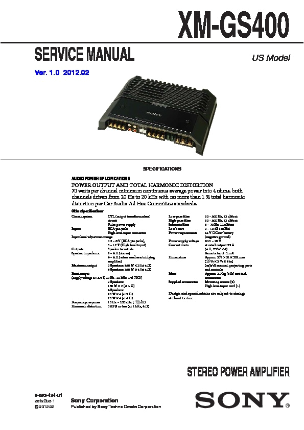Sony Xplod Xm Gtx1852 Wiring Diagram sony Car Audio Service Manuals Page 64 Sony Xplod Xm Gtx1852 Wiring Diagram sony Car Audio Service Manuals Page 64