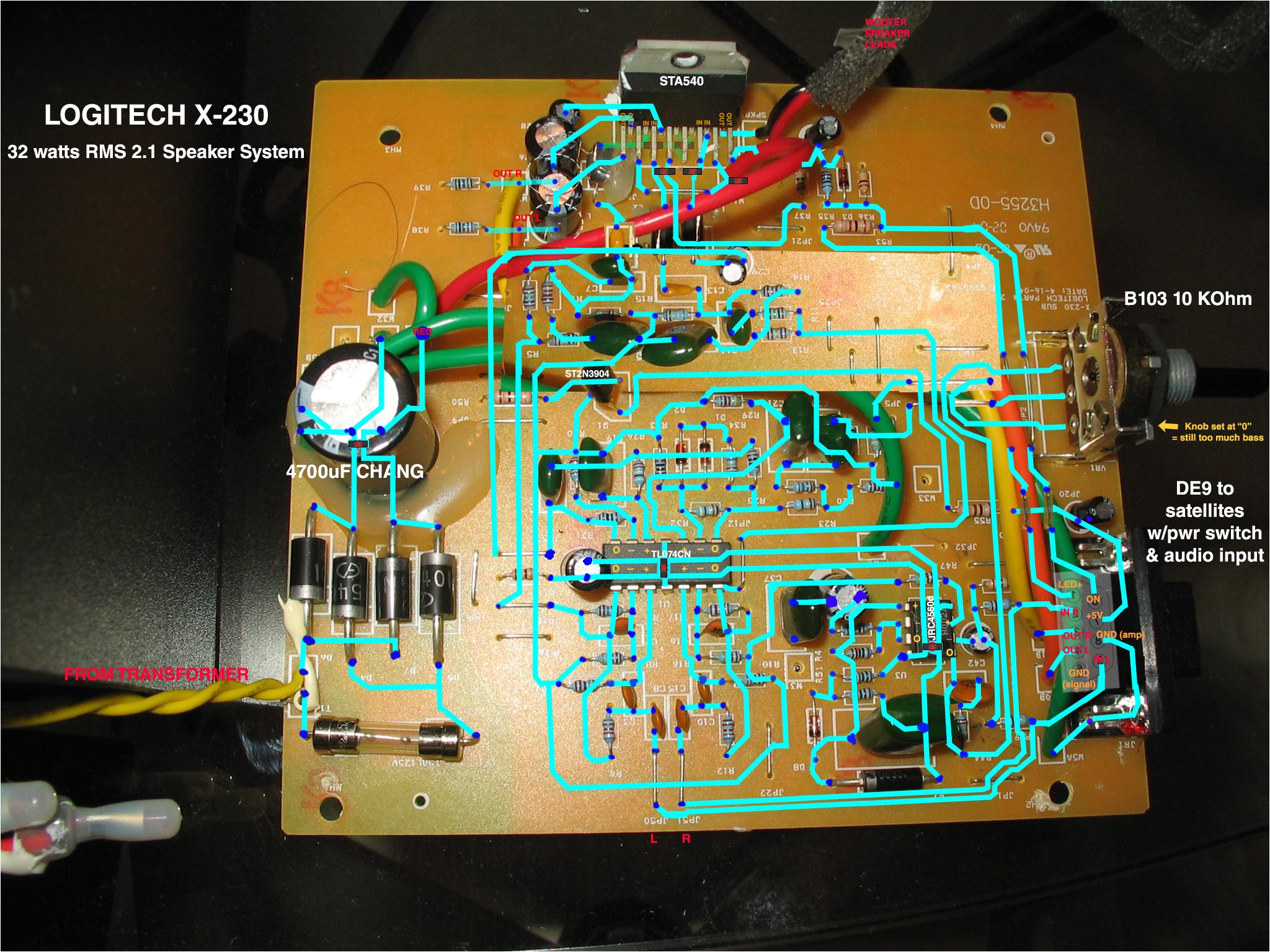 Volume Control Speaker Wiring Diagram Logitech X 230 Subwoofer Volume Knob too Much Bass Add Volume Control Speaker Wiring Diagram Logitech X 230 Subwoofer Volume Knob too Much Bass Add