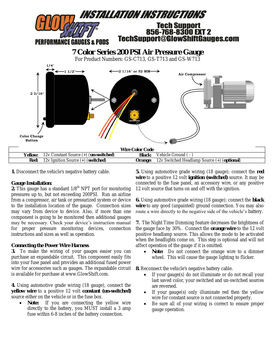 Glowshift Fuel Pressure Gauge Wiring Diagram Glowshift Air Pressure Gauge Wiring Diagram Wiring Diagram