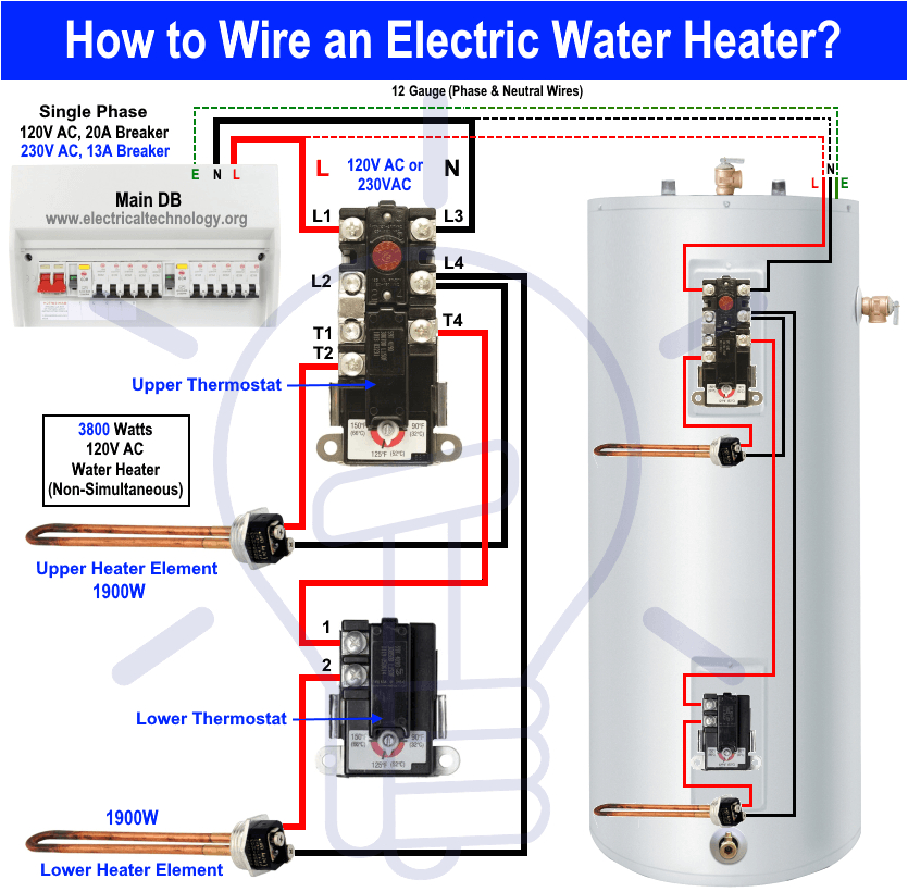 Hot Water Tank thermostat Wiring Diagram How to Wire 120v Water Heater thermostat Non Simultaneous Hot Water Tank thermostat Wiring Diagram How to Wire 120v Water Heater thermostat Non Simultaneous