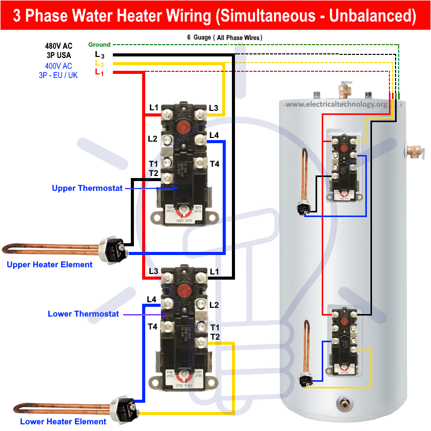 Hot Water Tank thermostat Wiring Diagram How to Wire 3 Phase Simultaneous Water Heater thermostat Hot Water Tank thermostat Wiring Diagram How to Wire 3 Phase Simultaneous Water Heater thermostat