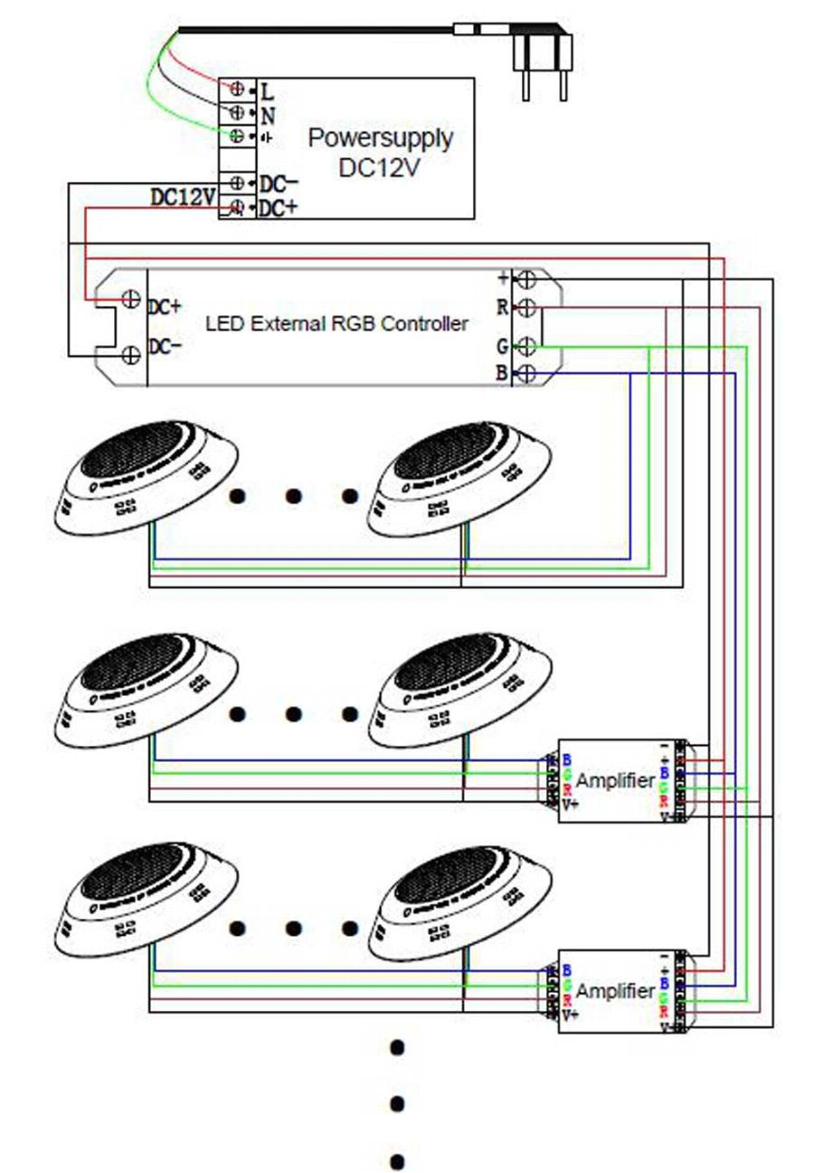 Led Pool Light Wiring Diagram 1pcs 18leds Rgb Led Swimming Pool Light Ip68 12v Led