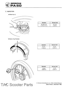 1978 Honda Hobbit Wiring Diagram Honda Pa50 Hobbit Moped Shop Manual 1978 1981 Ebay
