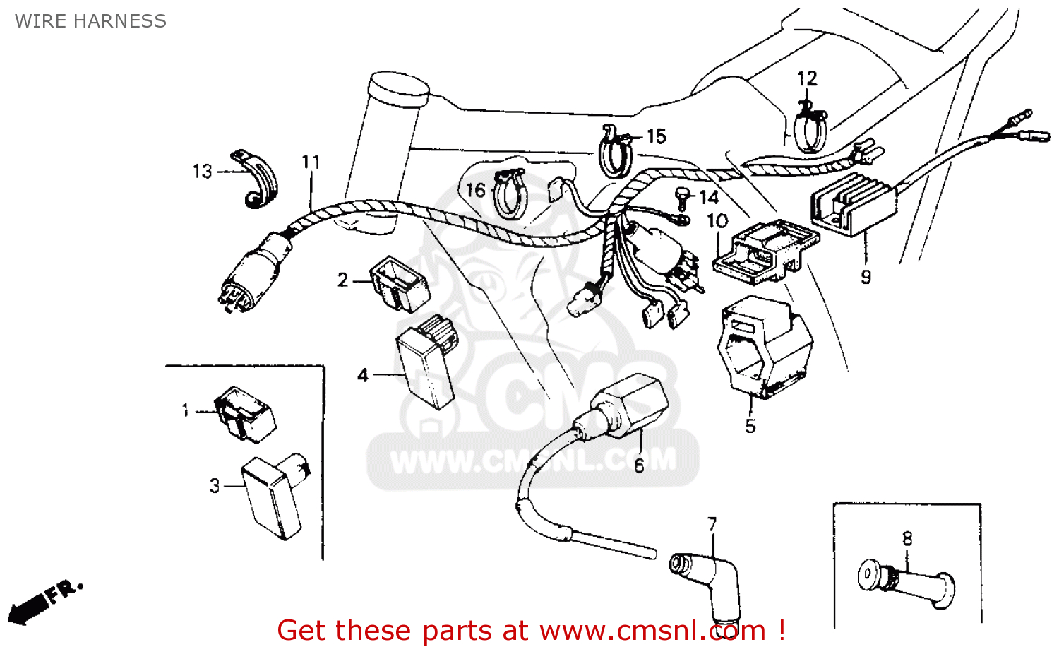 1985 Honda Spree Wiring Diagram Honda Xr200r 1985 F Usa Wire Harness Schematic Partsfiche 1985 Honda Spree Wiring Diagram Honda Xr200r 1985 F Usa Wire Harness Schematic Partsfiche