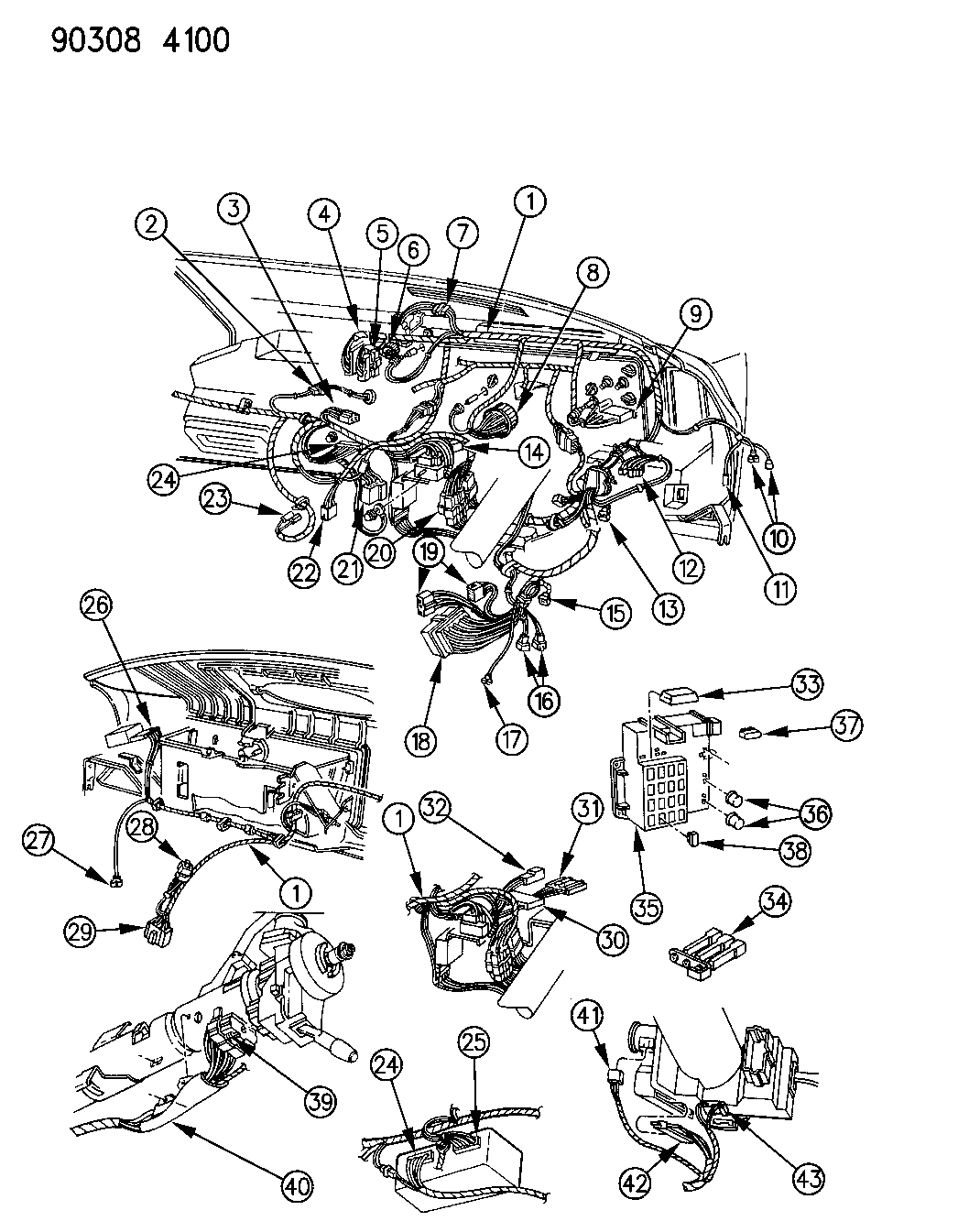1993 Dodge W250 Headlight Wiring Diagram 56017454 Genuine Dodge Harness Main Instrument Panel 1993 Dodge W250 Headlight Wiring Diagram 56017454 Genuine Dodge Harness Main Instrument Panel