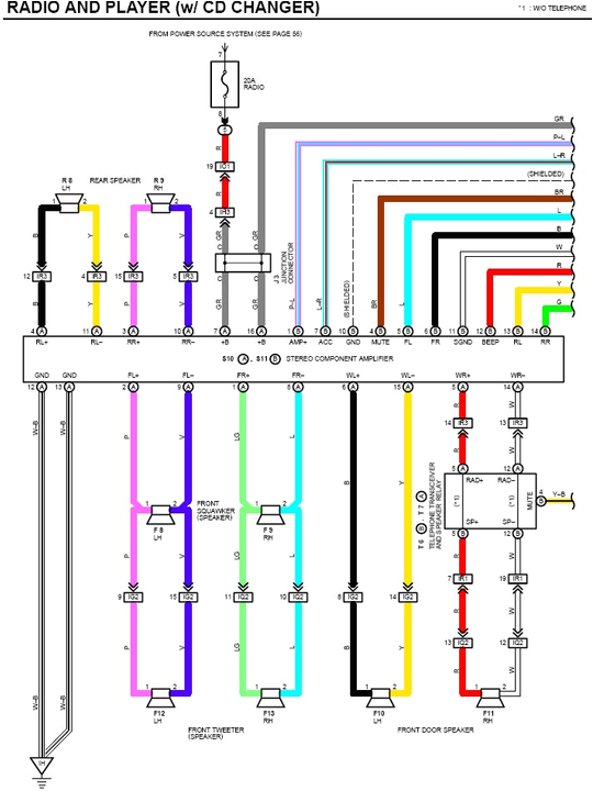 1997 Lexus Es300 Wiring Diagram 1997 Lexus Es300 Radio Wiring Diagram Wiring Diagram and