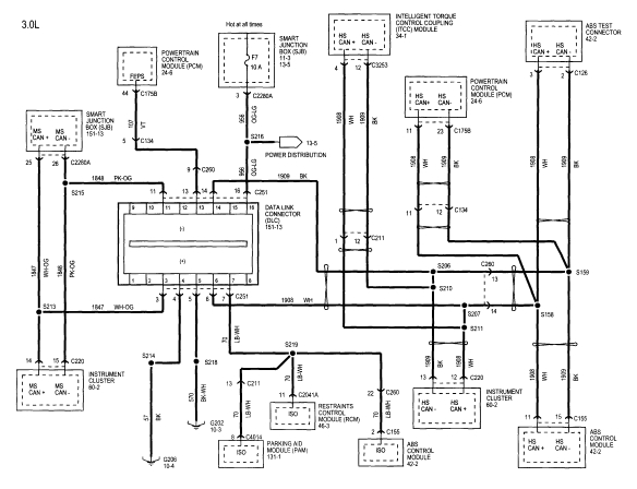 2005 ford Escape Stereo Wiring Diagram 2005 ford Escape Pcm Pinout