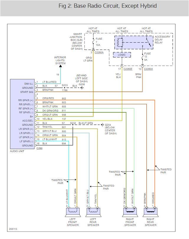 2005 ford Escape Stereo Wiring Diagram Audio System Wiring Can You Send Me A Link to An Audio