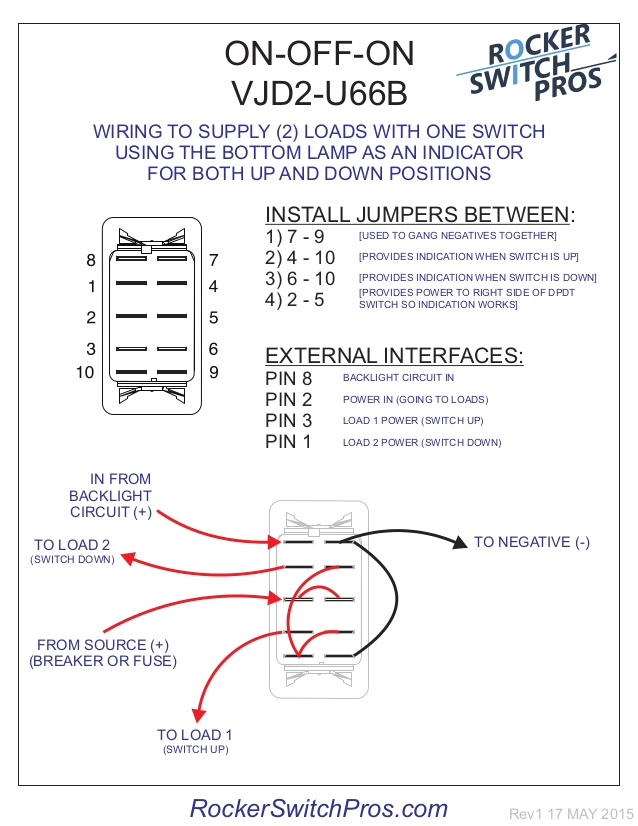 8 Pin toggle Switch Wiring Diagram How to Wire An On Off On Switch for Both Backlighting and