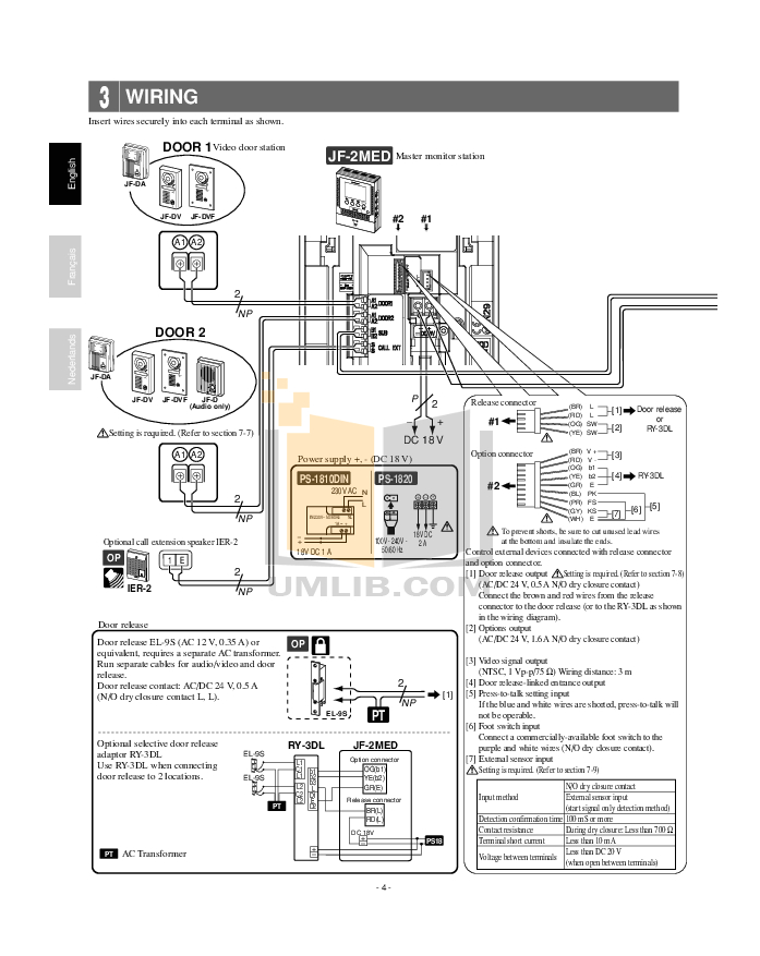 AiPhone Jf Series Wiring Diagram AiPhone Jf 2hd Wiring Diagram