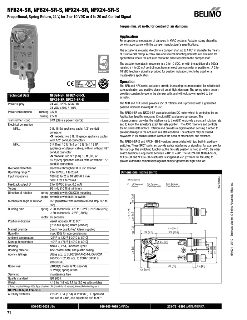 Belimo Lf24 Sr Wiring Diagram Belimo Damper Actuator Wiring Diagram Wiring Diagram